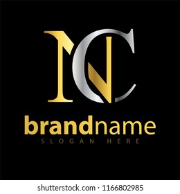 NC Initial letter logo vector