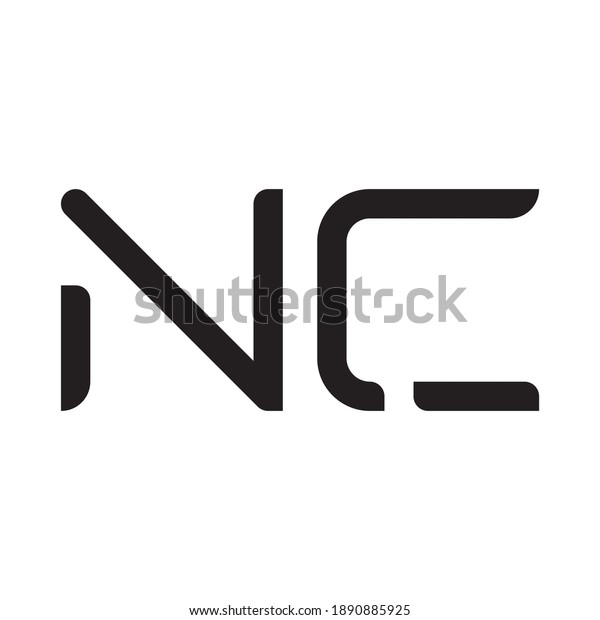 Nc Initial Letter Vector Logo Stock Vector (Royalty Free) 1890885925