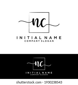 NC Initial letters, handwriting signature logo.