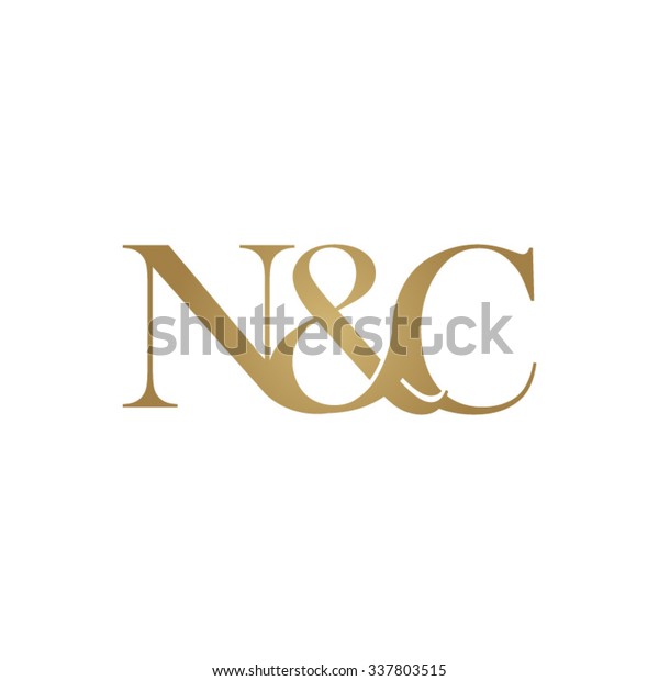 Nc Initial Logo Ampersand Monogram Golden Stock Vector Royalty Free 337803515