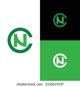 Logo inicial de NC. logotipo de monograma moderno y limpio
