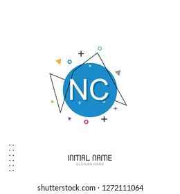 NC Initial logo template vector