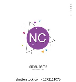 NC Initial logo template vector