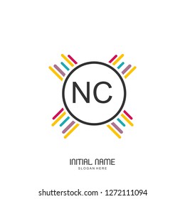 NC Initial logo template vector