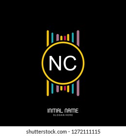 NC Initial logo template vector