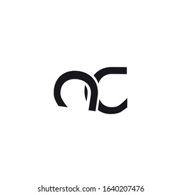 nc letter brand vector logo