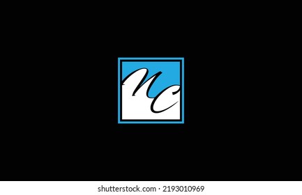  Ilustración vectorial de plantilla de diseño de logotipo inicial de carta NC 