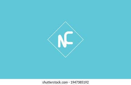 NC-Letter-Logo-Design mit einfachem Stil