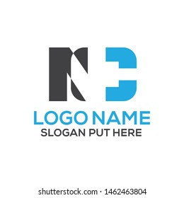 NC Letter logo design template