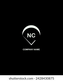 Diseño de logotipo NC Letter. Atractivo único creativo moderno inicial NC inicial basado en el icono de la letra