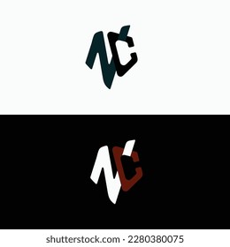 NC letter logo made by illustrator for use company logo.