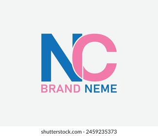 NC letter logo symbol shapes illustration Company business template Free vector
