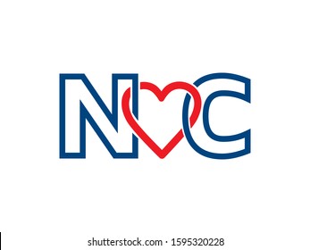 NC Letter logo or symbol template design