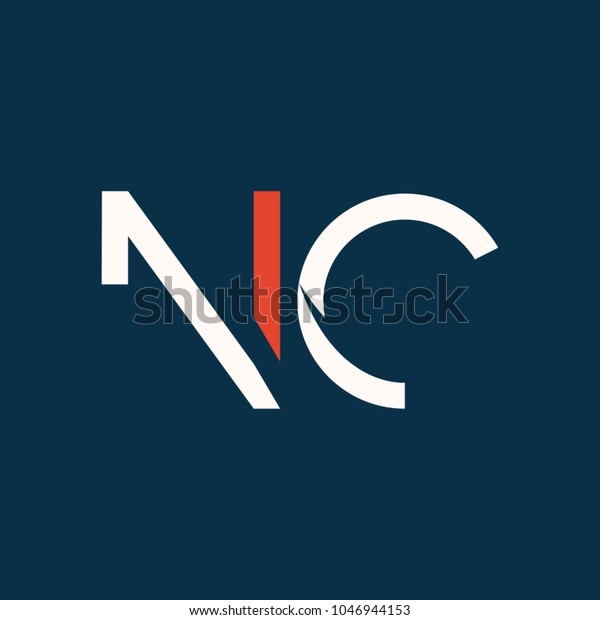 Nc Logo Design Stock Vector Royalty Free 1046944153