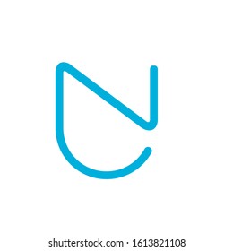 NC logo design simple modern template