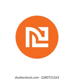 NC logo icon design template elements, NC letter logo on circle shape
