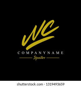 NC logo. Letter Logo Design 