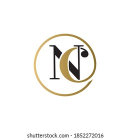 nc Luxus-Logo-Design Vektorsymbol-Kreis