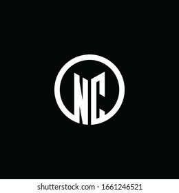NC monogram logo isolated with a rotating circle