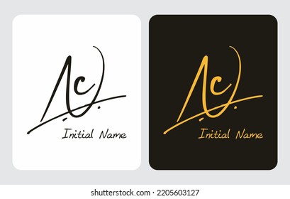 Nc N c Ersthandschrift Nc Ersthandschrift Logo Vorlage Vektorhandschrift für Designs oder für Identitätszwecke