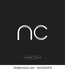 nc n c logo Initial Letter Split Lowercase Modern Style