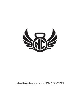 NC simple fitness gym concept in high quality professional design that will print well across any print media