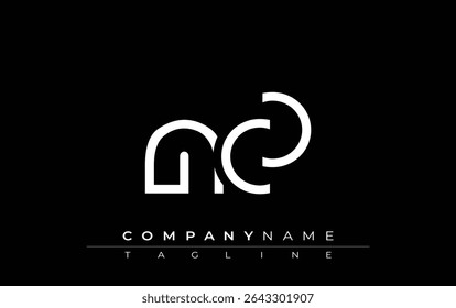 NCC abstract letter design. Modern Business Logo Design With Abstract Typography and Contemporary Style