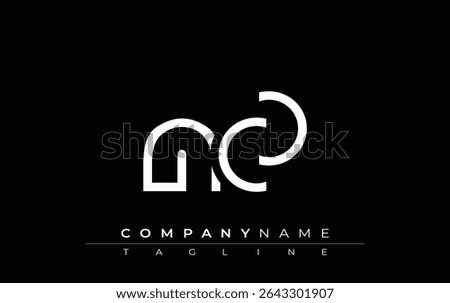 NCC abstract letter design. Modern Business Logo Design With Abstract Typography and Contemporary Style