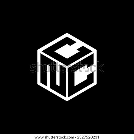 NCC letter logo design in illustration. Vector logo, calligraphy designs for logo, Poster, Invitation, etc.