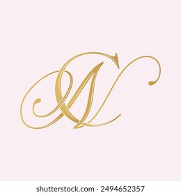 NC, CN, logotipo NC, letra NC, monograma NC, Vector, logotipo, iniciales de monograma de Boda, logotipo de Boda, monograma de Boda, diseño de logotipo 