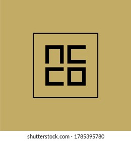 ncco / ncc0 initial logo monogram, and can be editable
