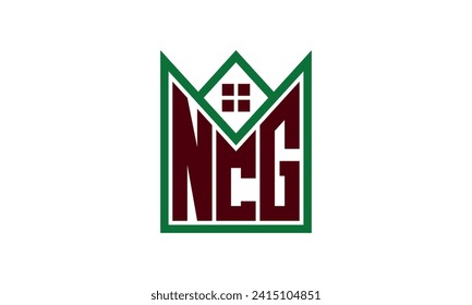 NCG initial letter real estate builders logo design vector. construction ,housing, home marker, property, building, apartment, flat, compartment, business, corporate, house rent, rental, commercial 