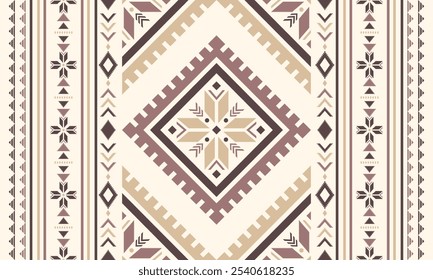 Antike Echos Aztec geometrische abstrakte nahtlose Muster Südwesten Navajo Indianer Stamm ethnisch modern bunt für Stoffdruck