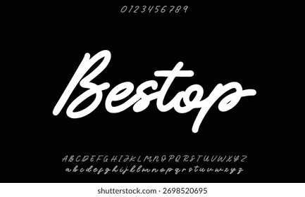 NCL Bestopia Demo Alfabeto de fonte vetorial regular com números