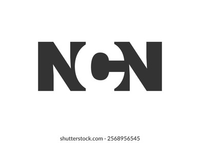 NCN logo design. Initial letter N C N bold font style for tech startups, consulting, corporate branding. Creative company name, headlines typography identity, trendy logotype. Vector illustration.