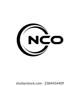 NCO Logo Design, Inspiration für eine einzigartige Identität. Modernes Eleganz und kreatives Design. Markieren Sie Ihren Erfolg mit dem Markieren dieses Logos.