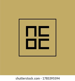 ncoc / nc0c initial logo monogram, and can be editable