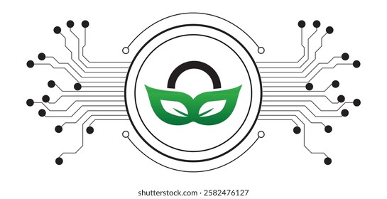 Ncog circuit lines design vector