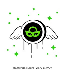 Ncog coin flying with wings 