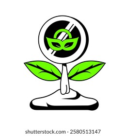 Ncog crypto plant vector illustration
