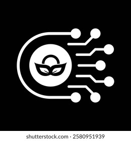 ncog icon logo. Circuit icon illustration logo vector