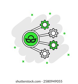 ncog logo with gears icon vector