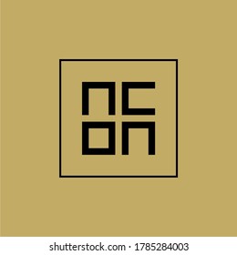 NCON / NC0N initial logo monogram, and can be editable