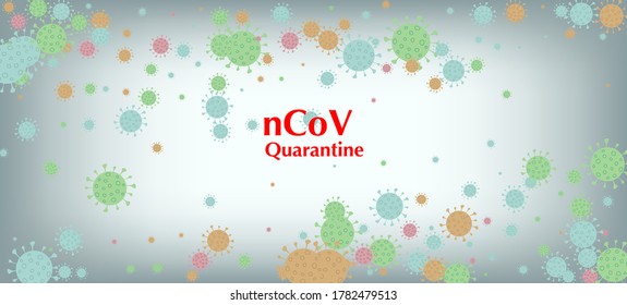nCoV Quarantine Vector Banner. Business Information During Coronavirus Quarantine. Flat Cartoon Coronavirus Medical Design. nCoV Quarantine Vector Banner. Virus Protection Flat Corona Web Page.