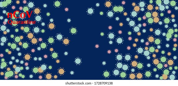 nCoV Quarantine Vector Banner. Flat Cartoon Coronavirus Medical Poster. Virus Protection Flat Corona Web Page. nCoV Quarantine Vector Banner. Business Information During Coronavirus Quarantine.