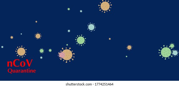 nCoV Quarantine Vector Banner. Flat Cartoon Coronavirus Medical Poster. Business Information During Coronavirus Quarantine. nCoV Quarantine Vector Banner. Virus Protection Flat Corona Web Page.