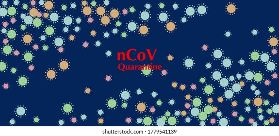 nCoV Quarantine Vector Banner. Flat Cartoon Coronavirus Medical Poster. Virus Protection Flat Corona Web Page. nCoV Quarantine Vector Banner. Business Information During Coronavirus Quarantine.