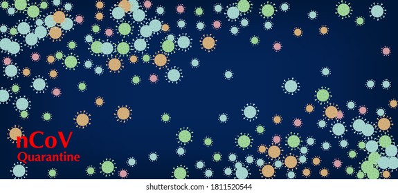 nCoV Quarantine Vector Banner. Webseite zum Virenschutz Flat Corona. Geschäftsinformationen während der Quarantäne von Coronavirus. nCoV Quarantine Vector Banner. Flat Cartoon Coronavirus Medical Design.