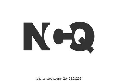 Design do logotipo NCQ. letra inicial N C Q estilo de fonte em negrito para start-ups de tecnologia, consultoria, marca corporativa. Nome criativo da empresa, manchetes identidade tipográfica, logotipo moderno. Ilustração vetorial.