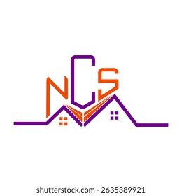 NCS Real State Logo Design, NCS einfache und moderne Logo. NCS luxuriöses Alphabet Design  
